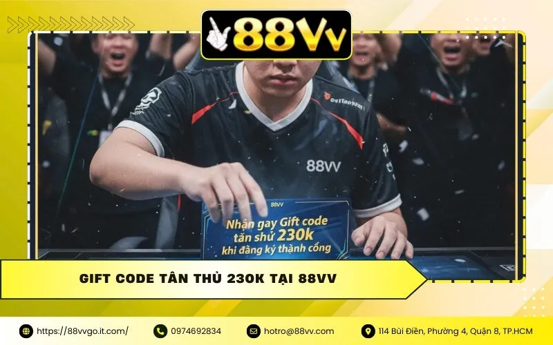 Gift Code Tân Thủ 230k tại 88vv